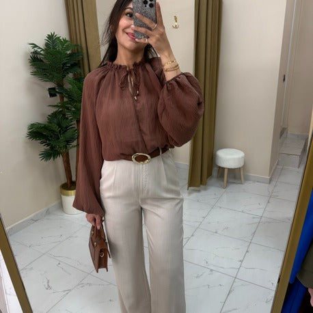 Kemer Detaylı Tasarım Bluz